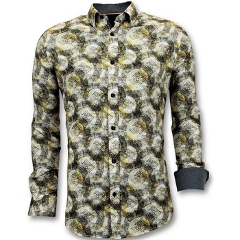 Textil Homem Camisas mangas comprida Tony Backer 111518941 Amarelo