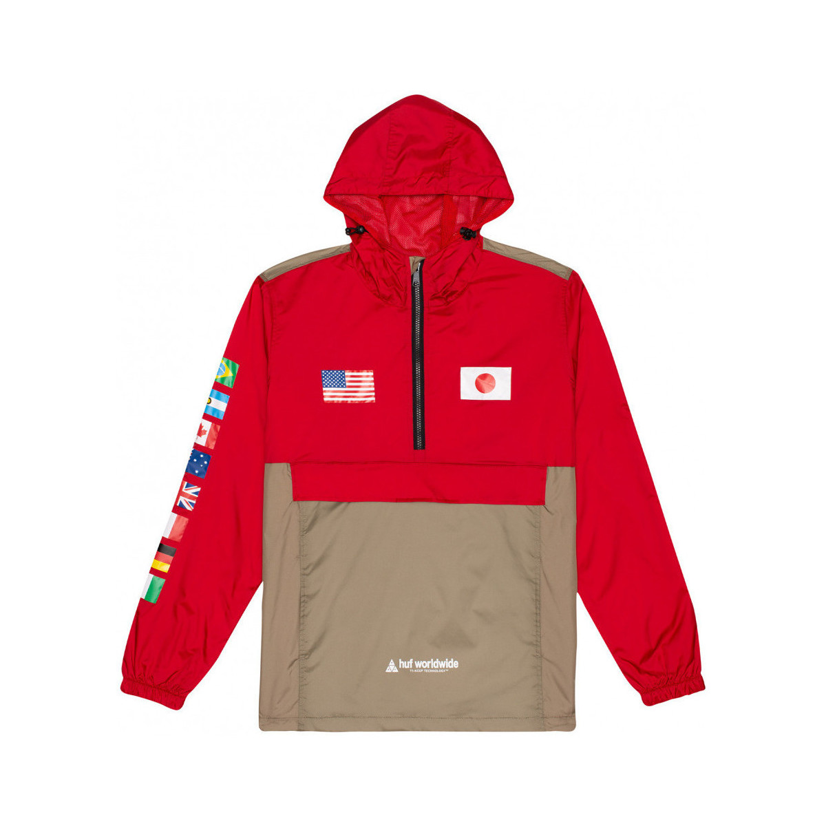 Textil Homem Casacos/Blazers Huf Jacket flags anorak Vermelho