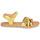 Sapatos Rapariga Sandálias Geox J Oblique SANDAL EOLIE GIRL Amarelo / Ouro