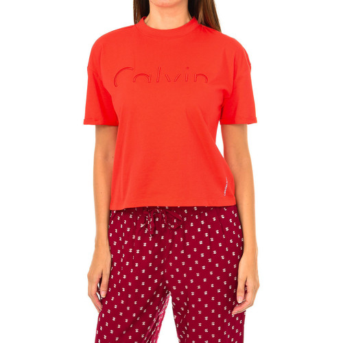 Textil Mulher T-shirt mangas compridas Calvin Klein Jeans J20J206171-690 Vermelho