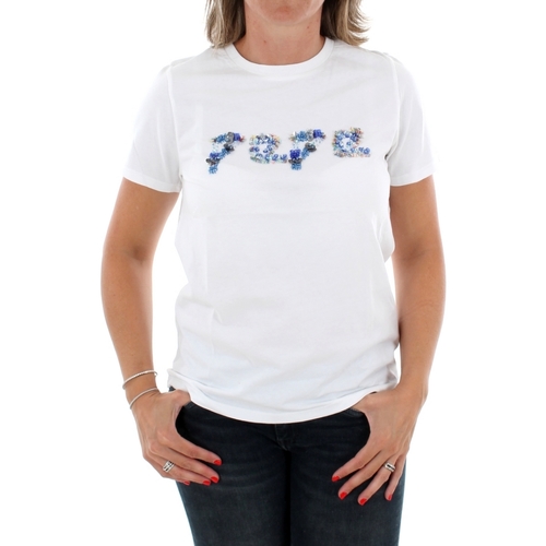 Textil Mulher T-Shirt mangas curtas Pepe jeans ADA PL504145 802 OPTIC WHITE Branco