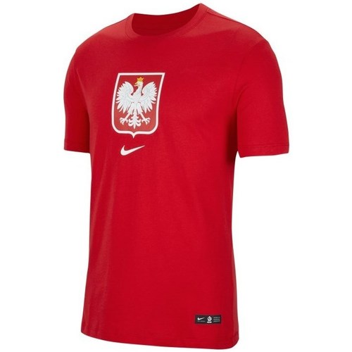 Textil Rapaz T-Shirt mangas curtas Nike JR Polska Crest Vermelho