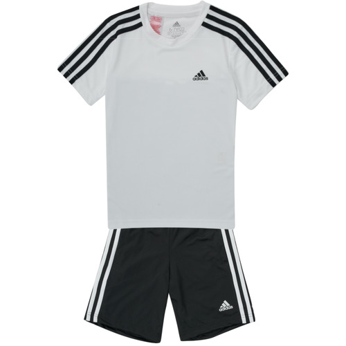 Tenmd Rapaz Conjunto Adidas Sportswear B 3S T SET Branco / Preto