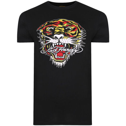 Textil Homem T-Shirt mangas curtas Ed Hardy Mt-tiger t-shirt Preto