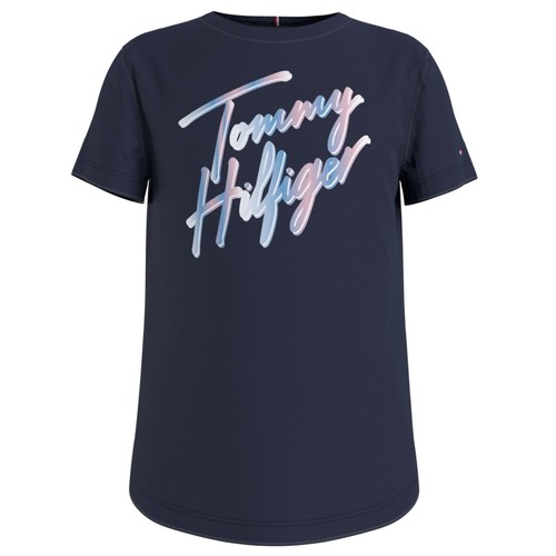 Textil Rapariga T-Shirt mangas curtas fm0fm03722 Tommy Hilfiger KG0KG05870-C87 Marinho
