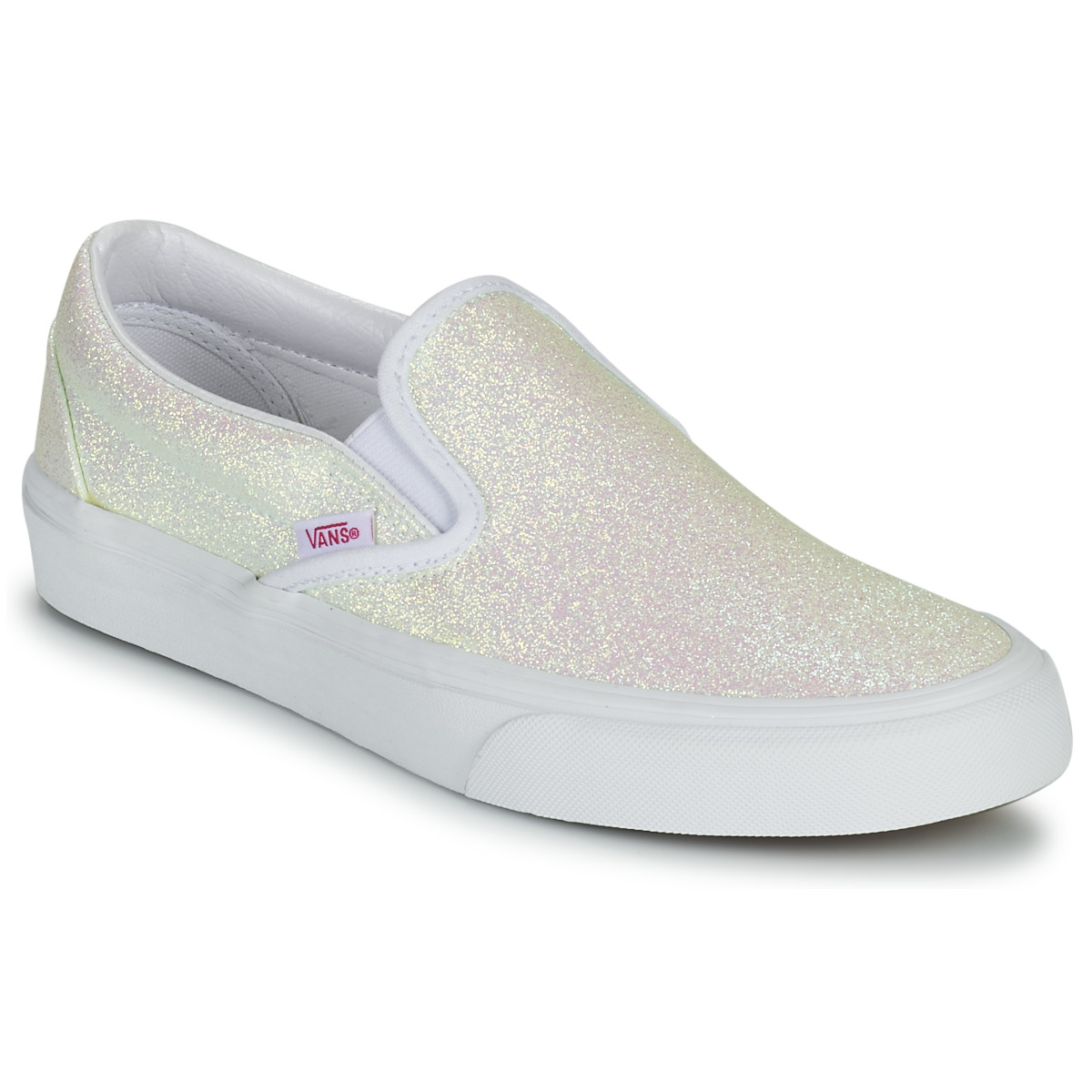 Sapatos Mulher Slip on Vans 6-inch Classic Slip-On Glitter / Bege / Rosa