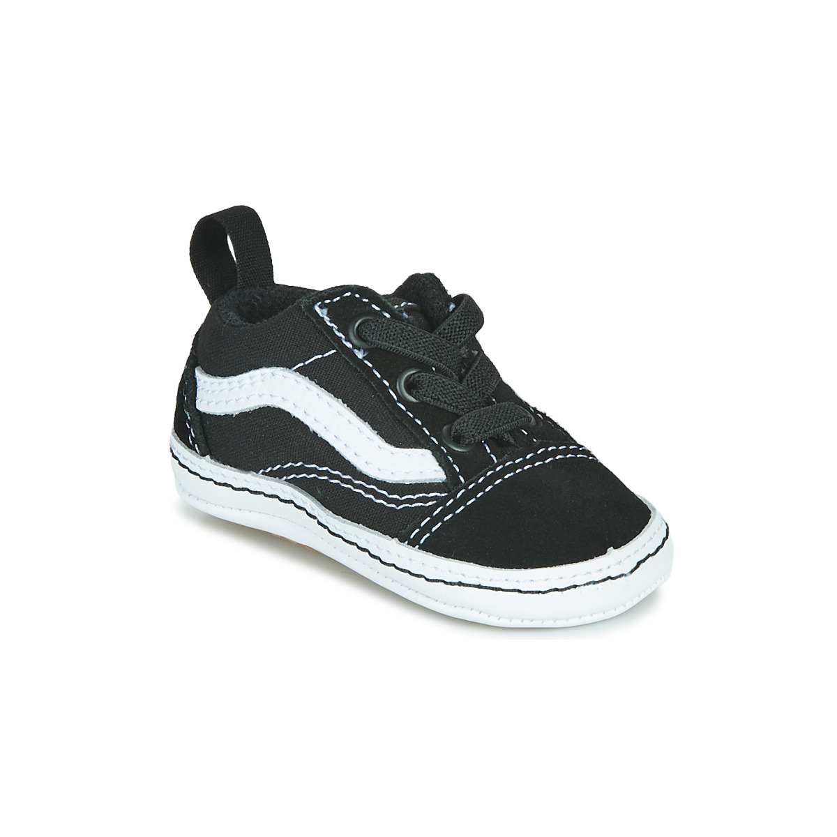 Sapatos Criança Sapatilhas cord Vans OLD SKOOL CRIB Preto / Branco