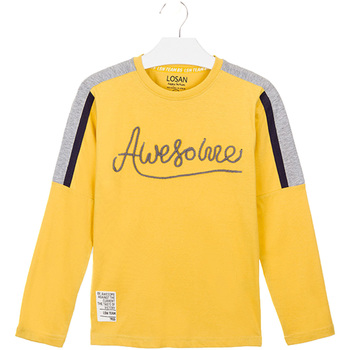 Textil Criança T-shirt mangas compridas Losan 023-1008AL Amarelo