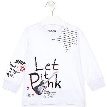 Textil Criança T-shirt mangas compridas Losan 025-1000AL Branco