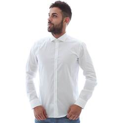 Textil Homem Camisas mangas comprida Gmf GMF5 4864 8 Branco