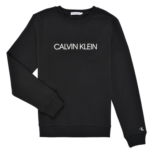 Textil Criança Sweats Calvin Klein Jeans INSTITUTIONAL LOGO SWEATSHIRT Preto