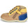 Sapatos Rapaz Botas baixas Kickers BONZIP-2 Bege / Amarelo / Marinho