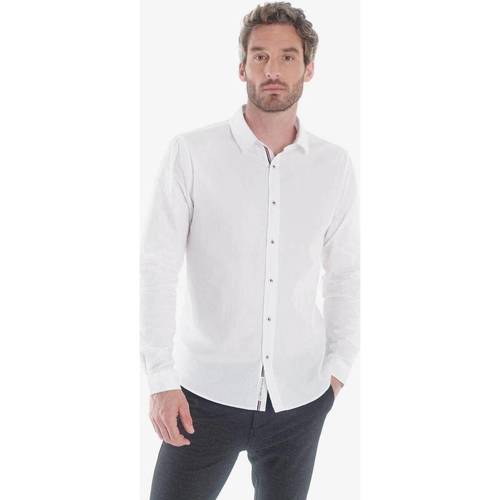 Textil Homem Camisas mangas comprida Calças de ganga mom Camisa DORUS Branco