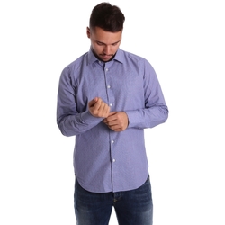 Textil Homem Camisas mangas comprida Gmf 972160/04 Azul