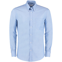 Textil Homem Camisas mangas comprida Kustom Kit KK182 Azul claro