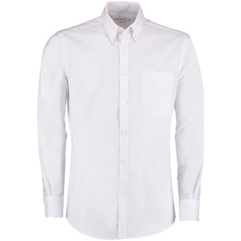 Textil Homem Camisas mangas comprida Kustom Kit KK182 Branco