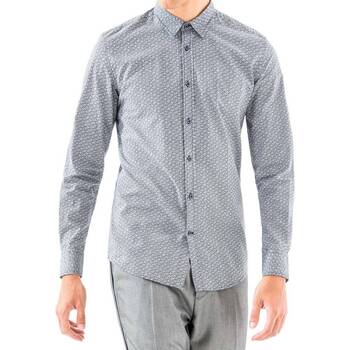 Textil Homem Camisas mangas comprida Antony Morato MMSL00501 FA430345 Azul