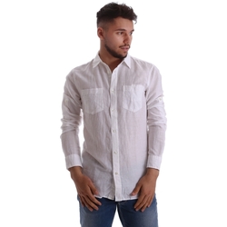 Textil Homem Camisas mangas comprida Gas 151150 Branco