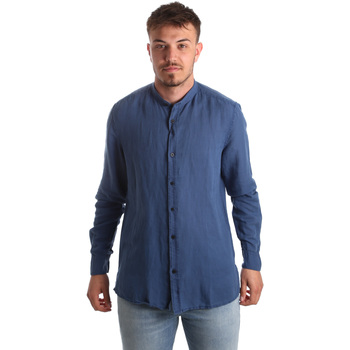 Textil Homem Camisas mangas comprida Antony Morato MMSL00547 FA400051 Azul