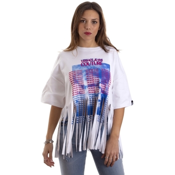 Textil Mulher T-Shirt mangas curtas Versace B2HVB7V730384003 Branco