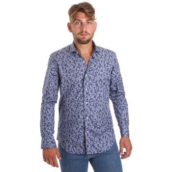 Textil Homem Camisas mangas comprida Betwoin D066 6635535 Azul