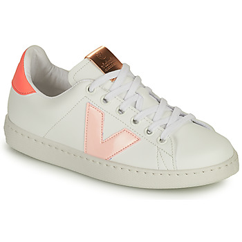 Sapatos Rapariga Sapatilhas Victoria TENIS VEGANA CONTRASTE Branco / Rosa