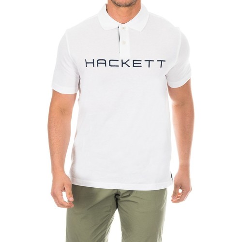 Textil Homem polos assinados Hackett Hackett HMX1007B-WHITE Branco