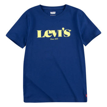 Textil Rapaz T-Shirt mangas curtas Levi's GRAPHIC TEE Azul