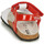Sapatos Rapariga Sandálias Geox SANDAL traction CHALKI GIRL Vermelho / Branco