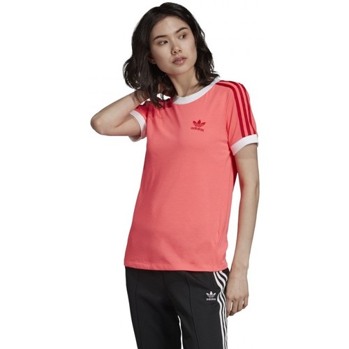 Textil Mulher T-shirts e Pólos adidas Originals 3 Str Tee Rosa