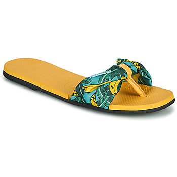 Sapatos Mulher Chinelos Havaianas YOU SAINT TROPEZ Amarelo / Ouro