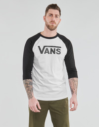Textil Homem T-shirt mangas compridas Vans VANS CLASSIC RAGLAN Branco / Preto