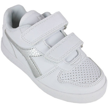 Sapatos Criança Sapatilhas Diadora Playground ps girl 101.175782 01 C0516 White/Silver Prata