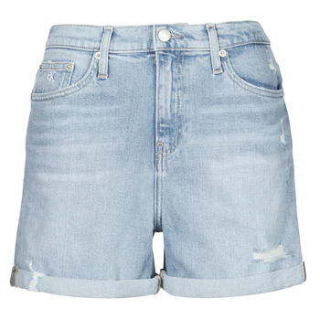 Textil Mulher Shorts / Bermudas Calvin Klein Jeans MOM SHORT Azul / Claro