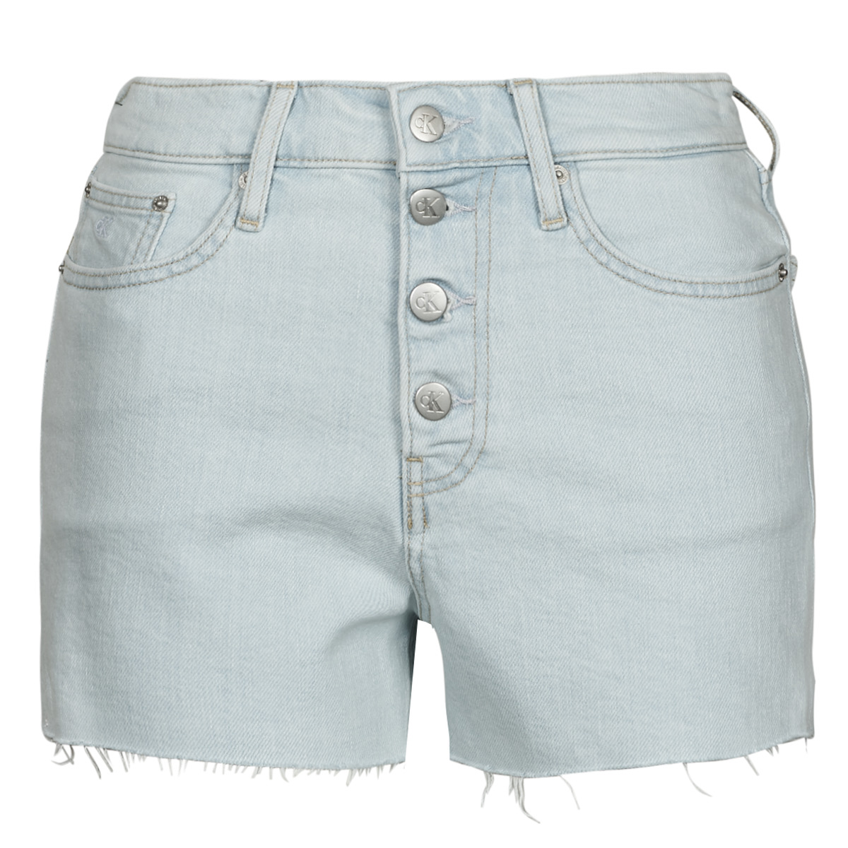 Textil Mulher Shorts / Bermudas Calvin Klein Jeans HIGH RISE SHORT Azul / Claro