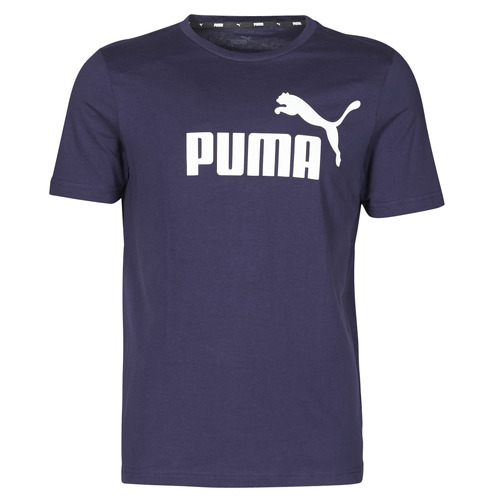 Textil Homem T-Shirt mangas curtas logo Puma ESSENTIAL TEE Marinho