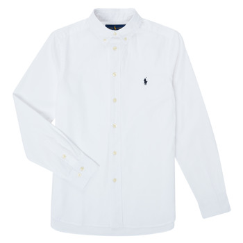 Textil Rapaz Camisas mangas comprida Polo Ralph Lauren GONNA Branco