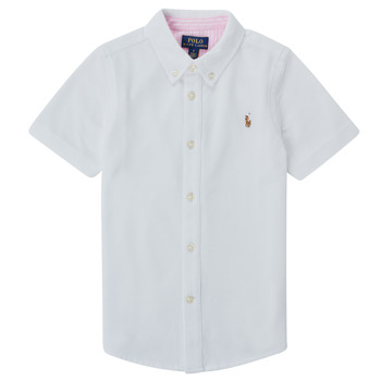 Textil Rapaz Camisas mangas curtas Polo Ralph Lauren CAMISSA Branco