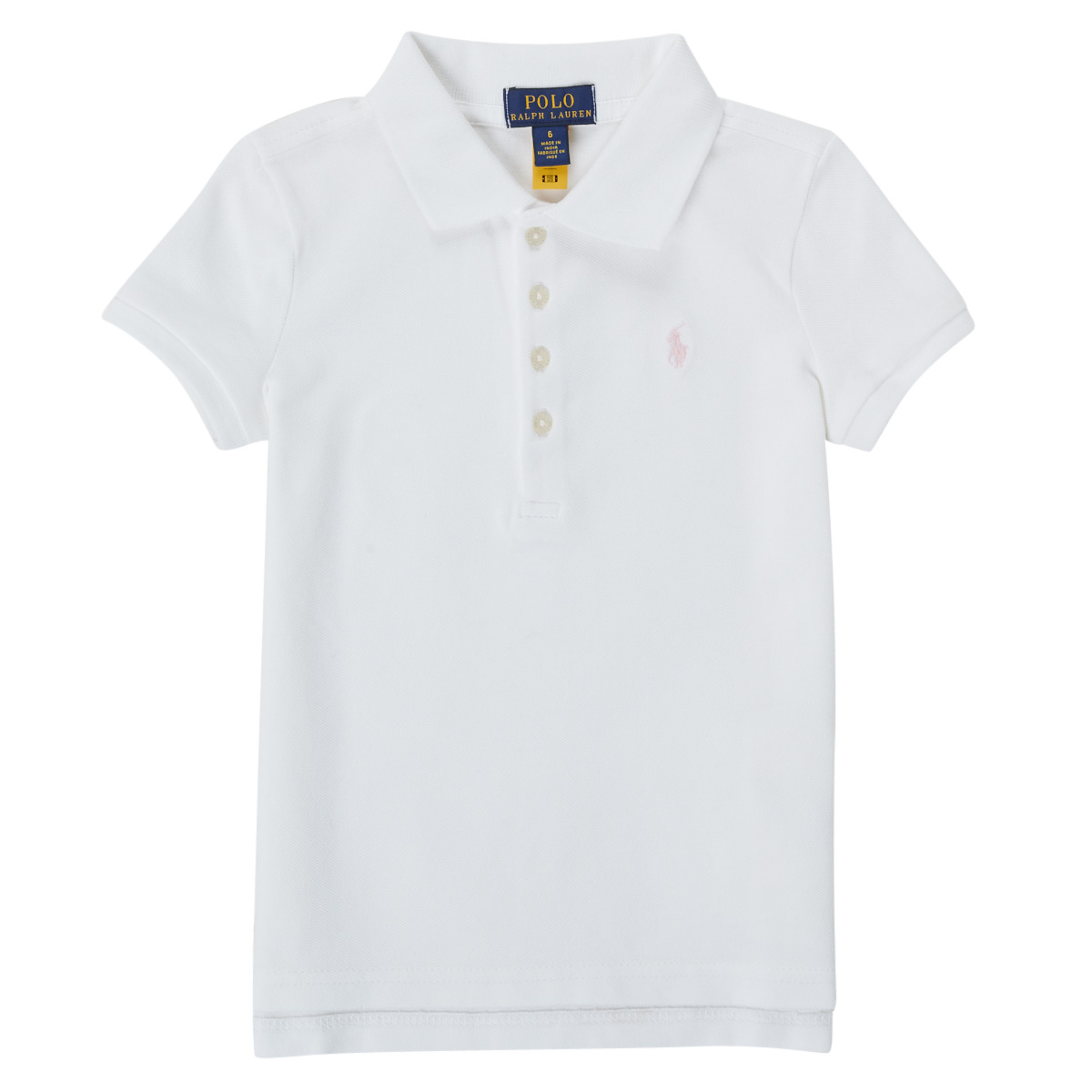 Textil Rapariga long sleeve button collar polo shirt TOULLA Branco
