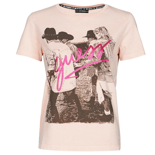 Textil Mulher The Dust Company Guess SS CN PAULA TEE Rosa