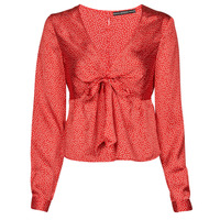 Textil Mulher Tops / Blusas Guess red NEW LS GWEN TOP Vermelho / Branco