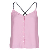 Textil Mulher Tops / Blusas Tommy Jeans TJW CAMI TOP BUTTON THRU Rosa