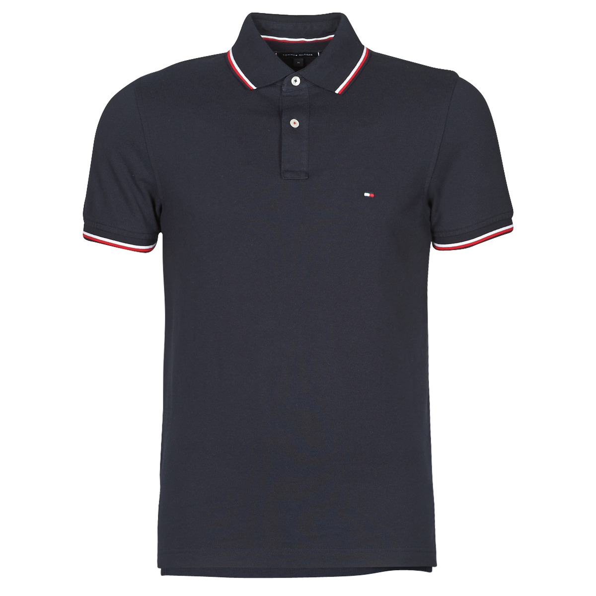 Textil Homem Tommy Jeans embroidered logo on the chest TOMMY TIPPED SLIM POLO Marinho