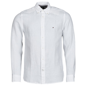 Textil Homem Camisas mangas comprida Tommy Hilfiger PIGMENT DYED LINEN SHIRT Branco