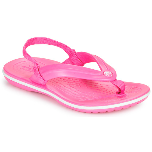 Sapatos Rapariga Chinelos Slides Crocs CROCBAND STRAP FLIP K Rosa
