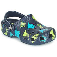 Sapatos Rapaz Tamancos Crocs CLASSIC MONSTER PRINT CLOG T Azul