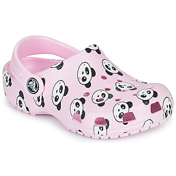 Sapatos Rapariga Tamancos Crocs CLASSIC PANDA PRINT CLOG K Rosa
