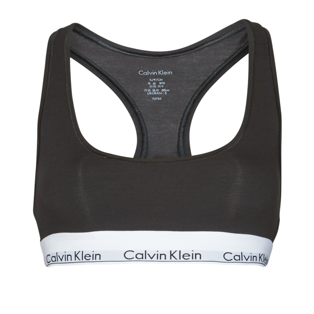 Roupa de interior Mulher Soutiãs sem arco Calvin Klein Jeans Rise MODERN COTTON UNLINED BRALETTE Preto