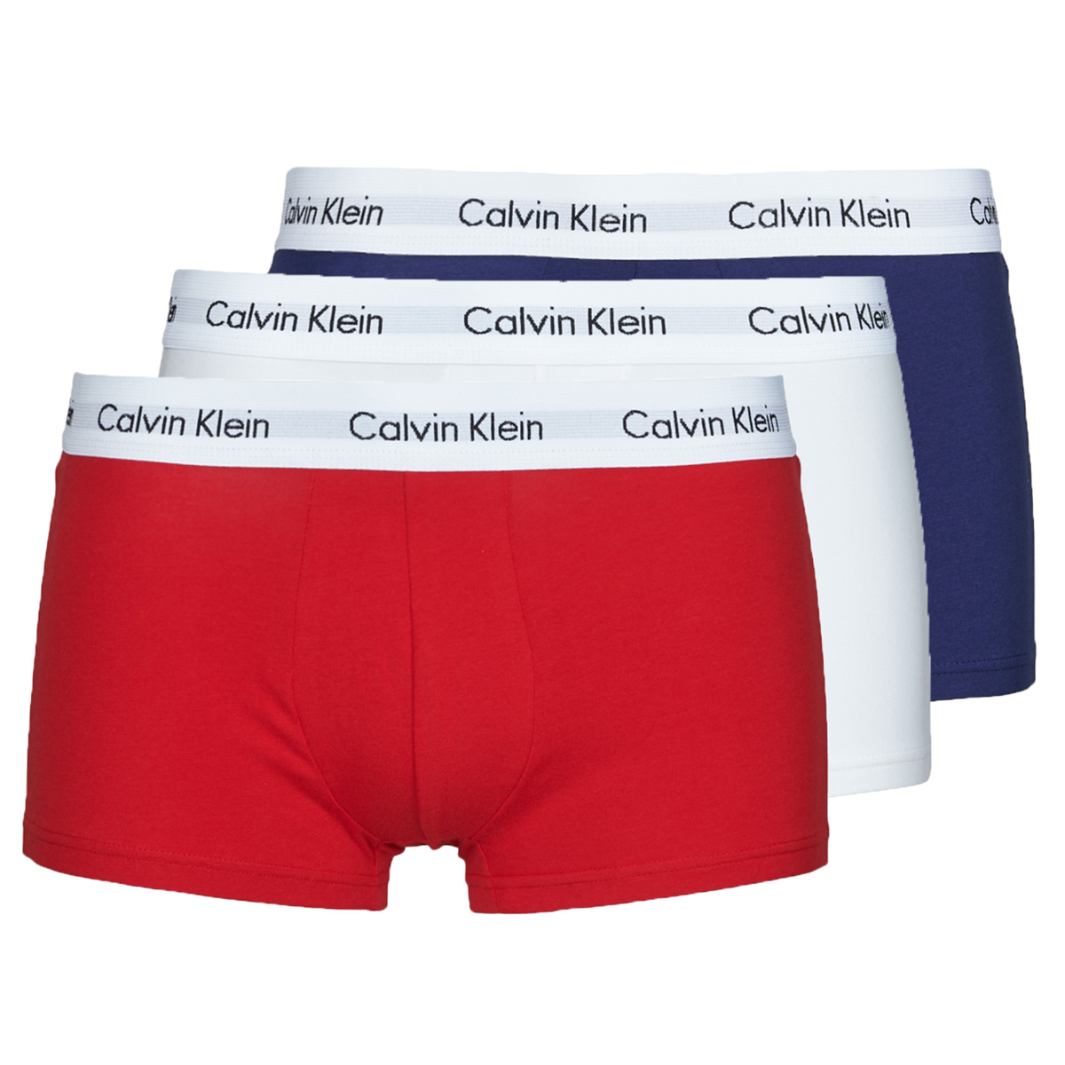 Calvin Klein Jeans RISE TRUNK X3 Marinho / Branco / Vermelho - Entrega  gratuita