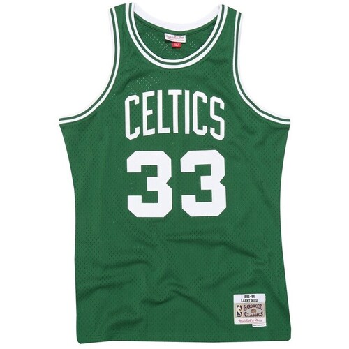 Textil Homem T-Shirt mangas curtas Mitchell And Ness Boston Celtics Larry Bird Swingman Verde